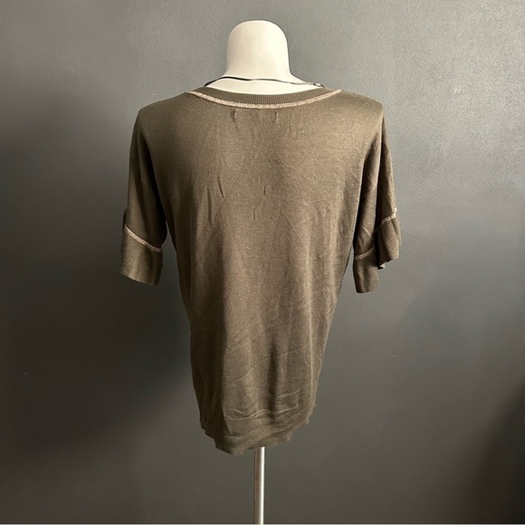 Apt. 9 Olive Green Ruffle Sleeve Top XL - Picture 7 of 7